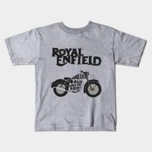 Royal Enfield Made Like A Gun Goes Like A Bullet Kids T-Shirt